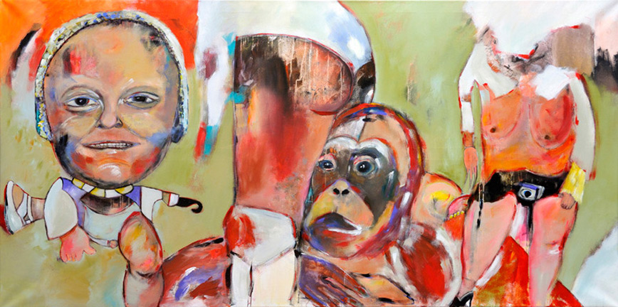 Mischtechnik auf Leinwand 100x200cm